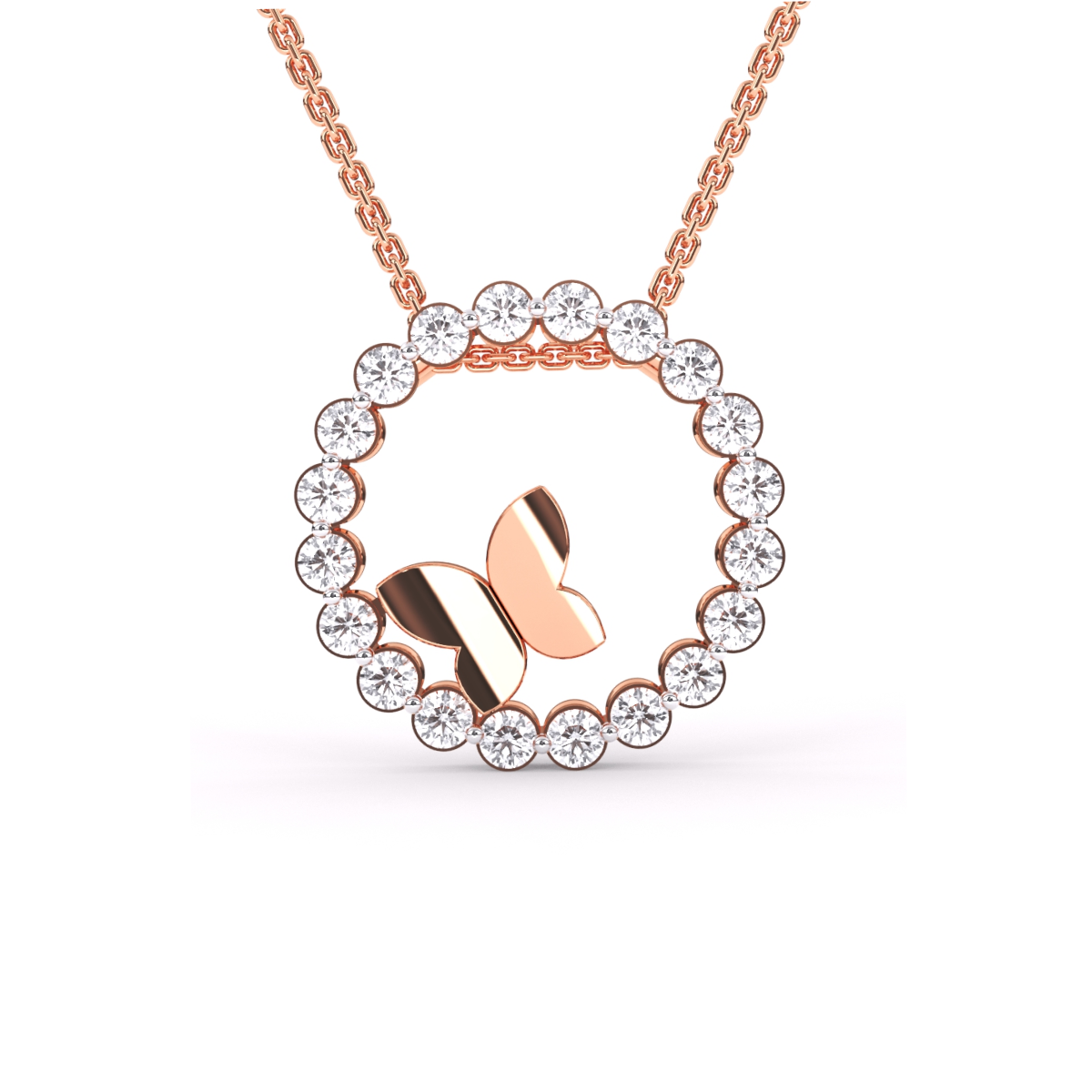 Blossom Circle Diamond Pendant